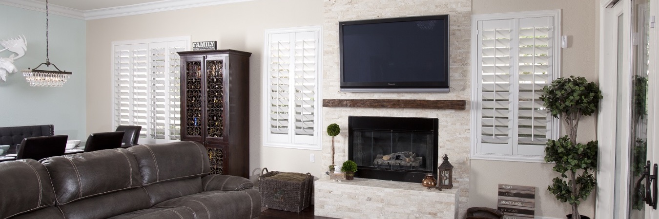 Polywood shutters in a Gainesville living room