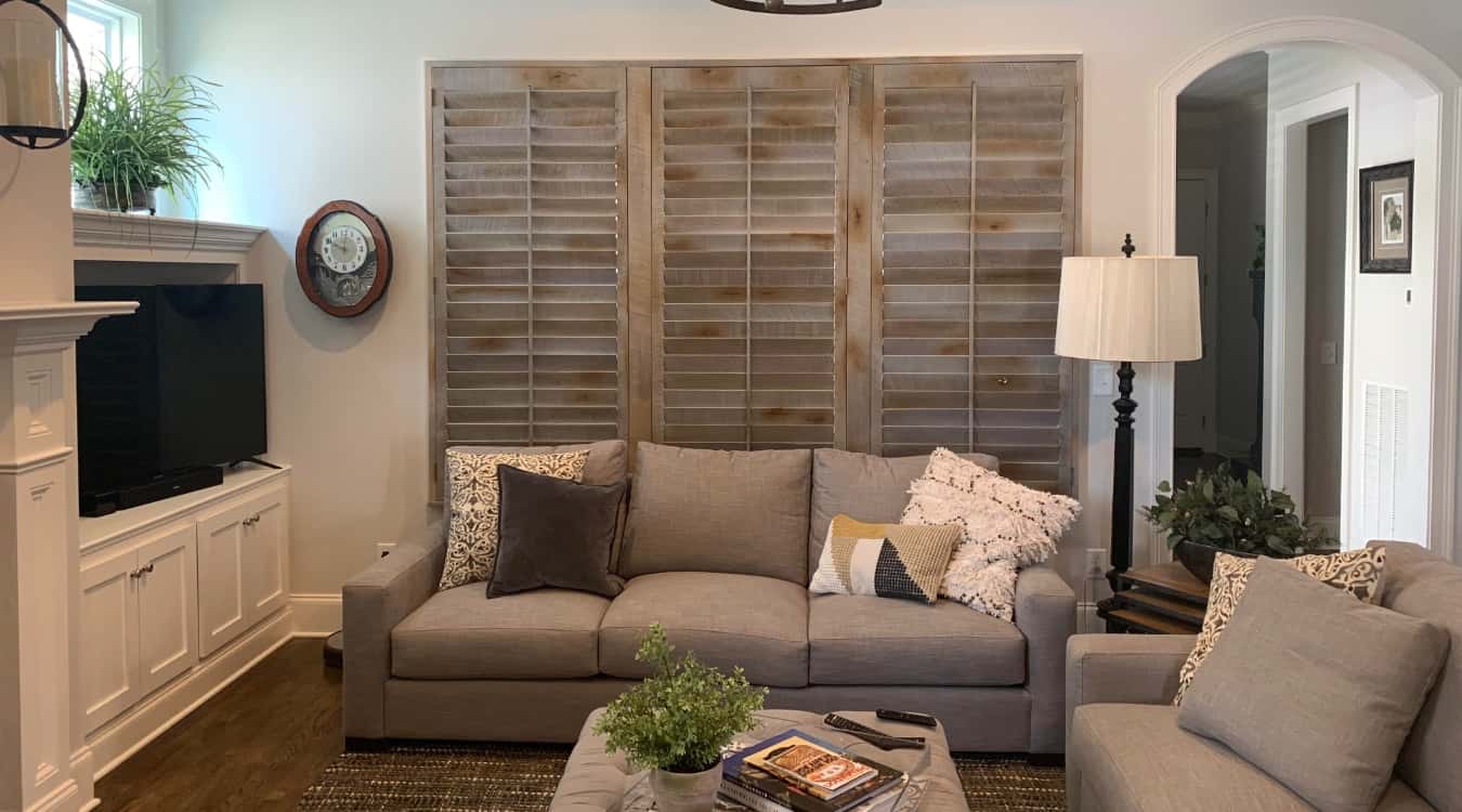Reclaimed wood shutters in Gainesville