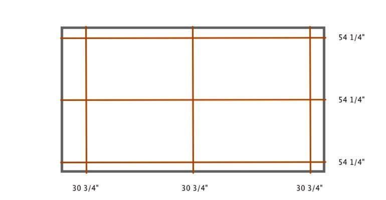 Gainesville indoor shutter measurement diagram
